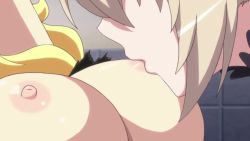 2girls age_difference animated anime_screenshot blonde_hair blue_eyes blush bouncing_breasts breast_sucking breasts ekaterina_kurae female_focus femdom grabbing_another&#039;s_breast groping hairband highres large_breasts loli lolidom lolita_fashion long_hair multiple_girls nipples nursing onee-loli rape red_eyes satsuki_ayame_(seikon_no_qwaser) seikon_no_qwaser sound tagme toilet torn_clothes uno_makoto video yuri