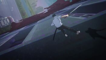 animated battle blood bug cockroach dismemberment insect jujutsu_kaisen kurourushi_(jujutsu_kaisen) monster okkotsu_yuta sword tagme video weapon
