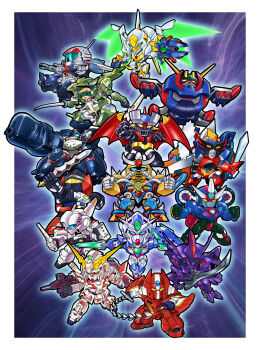 00_qan[t] 1970s_(style) 1980s_(style) albegas alphonse_(av-98_ingram) arm_blade assault_visor av-98_ingram bad_id bad_pixiv_id banpresto baton baton_(weapon) cannon character_request chibi chinese_gundam chogattai_majutsu_robot_ginguiser circular_saw code_geass crossover expandable_baton full_body galient getter_go getter_robo getter_robo_go ginga_hyouryuu_vifam ginguiser ginguiser_(mecha) groizer_x groizer_x_(mecha) gun gundam gundam_00 gundam_unicorn highres holding holding_sword holding_weapon katana kikou-kai_galient kousoku_denjin_albegas lancelot_(code_geass) lancelot_albion legs_apart legs_together leotard mazinger_(series) mazinger_z mazinger_z_(mecha) mecha mecha_musume mecha_pilot_suit mechanical_wings motion_slit mugen_no_ryvius multiple_crossover muv-luv muv-luv_alternative no_humans nt-d oldschool outline parody retro_artstyle rifle robot sakurano_otoha saw shin_mazinger_shougeki!_z-hen sky_girls standing super_robot super_robot_wars sword tactical_surface_fighter takemikaduchi thighhighs type-00r_takemizakuchi type_00_takemikazuchi unicorn_gundam vifam vital_guarder weapon whip_sword wings yanagi_joe zer_world_galient