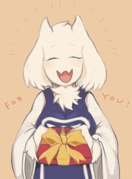chocolate closed_eyes goat hoko_(coornxx) open_mouth tagme toriel undertale utdr_(toby_fox)