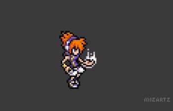 1boy animated animated_gif barrier black_hole chain electricity energy energy_ball energy_barrier energy_sword fighting fire floating glowing glowing_hand hands_on_headphones headphones high_collar icicle jumping light lightning male_focus orange_hair pixel_art psychic pyrokinesis running sakuraba_neku shirt shorts sleeveless sleeveless_shirt solo solo_focus speaker spiked_hair squirrel subarashiki_kono_sekai sword uppercut walking weapon white_shorts