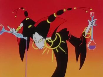 Rule 34 | 1987, 1girl, 3boys, 80s, :o, animated, audible speech, bat, bat wings, black hair, blue hair, blue skin, bracelet, cape, castle, cat, colored skin, dancing, dress, earrings, evil smile, eyelashes, falling, flying, fox, gloves, grimm douwa: kin no tori, highres, japanese audio, jewelry, logo, looking at another, looking at viewer, multiple boys, necklace, oldschool, open mouth, pointing, retro artstyle, smile, smug, sword, tagme, toei company, transformation, video, weapon, wings, witch, yellow eyes