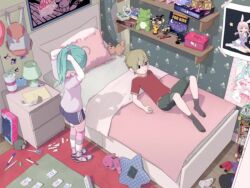 1boy 1girl 2025 3d animated ass audible_speech bad_tag bed bedroom blonde_hair blue_hair bouncing_ass brother_and_sister colored_skin dominant_female_submissive_male english_audio gym_uniform head_between_legs huge_ass incest jiggle knee_pads kodomo_doushi loli lying on_back original paan panties ponytail pussy shirt shoes shorts shota siblings simx sitting sitting_on_face sitting_on_person sneakers socks sound struggling t-shirt tagme talking teasing thick_thighs thighs uncensored underwear video white_skin zack_(simx) zoey_(simx)