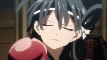 1girl animated animated_gif armor black_hair blonde_hair bouncing_breasts breasts censored cleavage convenient_censoring crowd dagger defeat dreadlocks female_focus headband knife magi_the_labyrinth_of_magic shield sideboob solo surprised sword toto_(magi) tripping undressing wardrobe_malfunction warrior weapon