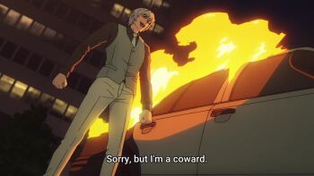 2boys animated battle city destruction fate/strange_fake fate_(series) hansa_cervantes jester_karture multiple_boys night tagme video