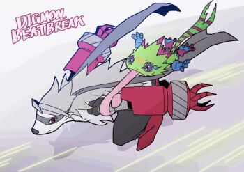 animated claws digimon digimon_(creature) dk_digimon gekkomon mask running star_(symbol) tagme tongue video wolvermon