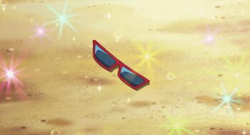 animated animated_gif gen_5_pokemon krookodile lowres nintendo no_humans pokemon pokemon_(creature) sand sunglasses