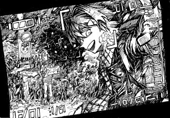 Rule 34 | absurdres, alternate costume, ange katrina, animalization, cerberus, commentary request, dutch angle, facial recognition, greyscale, hair between eyes, hair intakes, hair ornament, hatching (texture), highres, holding, holding map, inui toko, jacket, linear hatching, lize helesta, looking at viewer, map, monochrome, nijisanji, open mouth, outdoors, scarf, sebastian piyodore, selfie, shou-star, signpost, smile, triangle hair ornament, viewfinder, virtual youtuber