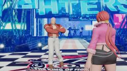 1girl 3d animated audible_music dancer dancing meme nanakase_yashiro red_hair shermie_(kof) shoes sound tagme the_king_of_fighters umithepenguin video