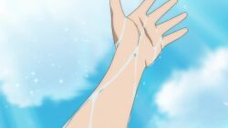 1girl air_bubble alice_in_deadly_school animated anime_screenshot asphyxiation blush brown_eyes brown_hair bubble doll_(alice_in_deadly_school) drowning highres one-piece_swimsuit pool poolside school_swimsuit submerged swimsuit tagme underwater video water