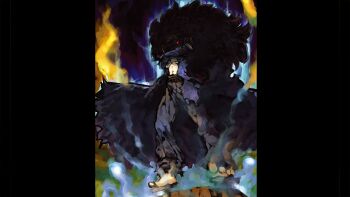 Rule 34 | 1girl, absurdres, aura, banchou, barefoot, black hair, black hat, black pants, blue jacket, breasts, chest sarashi, crossed arms, daidouji (senran kagura), dark aura, delinquent, feet, geta, glowing, glowing eyes, hat, highres, jacket, large breasts, long hair, muscular, muscular female, navel, non-web source, official art, pants, pillarboxed, red eyes, sarashi, senran kagura, senran kagura shoujo-tachi no shin'ei, shaded face, solo, very long hair, yaegashi nan