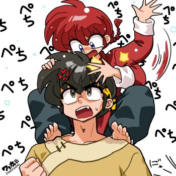 braid genderswap genderswap_(mtf) hibiki_ryouga ranma-chan ranma_1/2 saotome_ranma single_braid