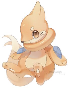Rule 34 | brown eyes, buizel, closed mouth, full body, gen 4 pokemon, highres, iwasi 29, looking at viewer, nintendo, no humans, pokemon, pokemon (creature), pokemon focus, simple background, smile, solo, twitter username, watermark, white background