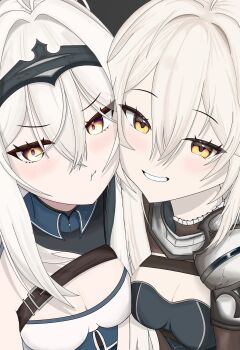 2girls breasts indie_virtual_youtuber matoimiia medium_breasts multiple_girls olvich tagme virtual_youtuber white_hair yellow_eyes