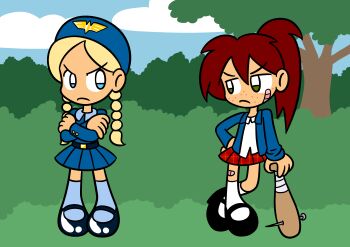 absurdres alenonimo girl_scout highres karen_schneider lindsey_grey mary_janes original school_uniform shoes