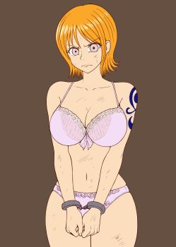 1girl absurdres breasts highres large_breasts nami_(one_piece) one_piece orange_hair short_hair