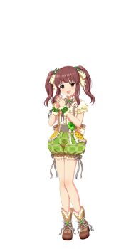 Rule 34 | 1girl, boots, buttons, full body, idol clothes, idolmaster, idolmaster cinderella girls, idolmaster cinderella girls starlight stage, official art, ogata chieri, open mouth, red eyes, red hair, solo, transparent background, twintails, wrist cuffs