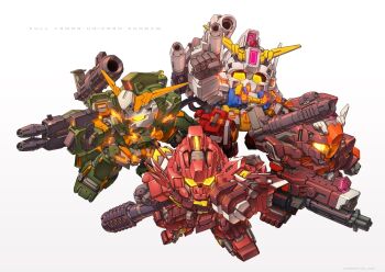 bazooka_(gundam) beam_rifle chibi crossover energy_gun gatling_gun gun gundam gundam_amazing_red_warrior gundam_build_fighters gundam_build_fighters_try gundam_msv gundam_unicorn heavy_full_armor_gundam heavy_gundam mecha mecha_focus minigun missile_pod mobile_suit_gundam no_humans perfect_gundam robot rocket_launcher sd_gundam shoulder_cannon susagane unicorn_gundam weapon