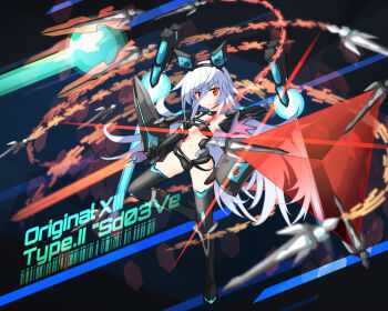 1girl commentary_request gn-xel highres mecha_musume red_eyes solo type.ii_(z/x) white_hair z/x z/x_ignition