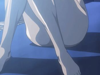 00s 2004 animated animated_gif anime_screenshot ass barefoot bible_black bible_black_new_testament blood breasts brown_hair completely_nude empty_eyes full_body hair_ribbon large_breasts long_hair night night_sky nipples nude one-piece_tan ribbon shin_bible_black shiny_skin sitting sky tagme tan tanline toudou_yuki twintails very_long_hair wide_hips