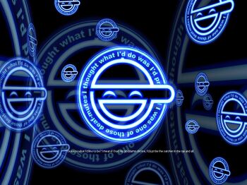 00s english_text ghost_in_the_shell ghost_in_the_shell:_stand_alone_complex laughing_man_(gits) logo no_humans tagme