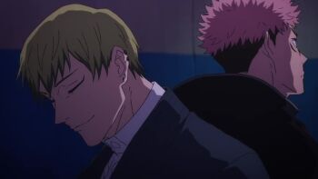 3boys animated battle black_hair blonde_hair choso_(jujutsu_kaisen) itadori_yuuji jujutsu_kaisen multiple_boys punching tagme video zenin_naoya