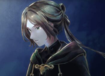 1girl black_eyes green_eyes highres lavinia_(unnamed_memory) long_hair night silence_witch unnamed_memory witch