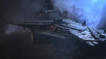 3d amarr_empire_(eve_online) avatar_(eve_online) building capital_ship_(eve_online) cloud combat_ship_(eve_online) commentary emperor_family_(eve_online) english_commentary eve_online glowing grey_theme hangar highres imperial_navy_(eve_online) keyshot_(medium) maya_(medium) megastructure military_vehicle nebula official_art outdoors photorealistic photoshop_(medium) realistic sobaku-chiuchiu space space_station spacecraft star_(sky) starry_sky_background super_capital_ship_(eve_online) support_ship_(eve_online) titan_(eve_online) upwell_consortium_(eve_online)