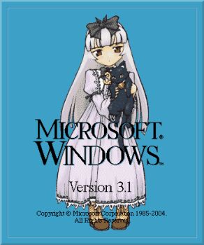 Rule 34 | 3.1-tan, animal, archived source, arm bow, artist name, black cat, blue background, boots, brown eyes, cat, center frills, closed mouth, copyright name, dos cat, dress, expressionless, frilled dress, frills, full body, hair ribbon, hime cut, holding, holding animal, holding cat, juliet sleeves, long dress, long hair, long sleeves, looking at viewer, lowres, microsoft windows, multicolored boots, os-tan, pc-98 (style), puffy sleeves, ribbon, simple background, standing, two-tone boots, white dress, white hair