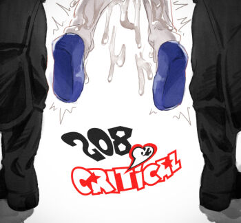 1boy 1girl atlus carrying cum cumdrip highres implied_sex lavenza_(persona_5) loli lower_body pants persona persona_5 shoes simple_background size_difference standing thighhighs thighs trembling vasuwaru white_background white_thighhighs