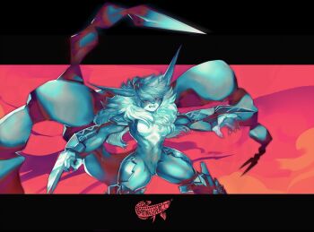 1girl alternate_color armor breasts claws digimon digimon_adventure_tri. fangs fur_collar furry meicrackmon_vicious_mode pkingsora red_eyes sharp_nails