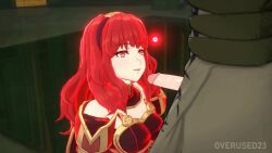 1boy 1girl 3d animated aura bouncing_breasts breasts celica_(fire_emblem) chair clothed_sex corruption cum cum_in_pussy cum_overflow elbow_gloves endymionva fellatio fingerless_gloves fire_emblem fire_emblem_echoes:_shadows_of_valentia fire_emblem_engage girl_on_top gloves green_hair griss_(fire_emblem) hair_ornament hairband hetero highres indoors long_hair moaning nintendo on_chair oral overused23 penis pussy red_aura red_eyes red_hair sex sitting small_breasts sound tagme thighhighs thighs vaginal video