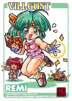 1boy 2girls :d ^_^ ahoge animal_ears armor artist_name blue_eyes blue_gloves book boots brown_shirt brown_shoes cat_ears cat_girl cat_tail character_name chibi circle_name circlet claws closed_eyes colored_sclera commentary_request copyright_name defeat demon_wings fang faulds fingerless_gloves flying_sweatdrops gloves green_hair hairband hand_on_own_hip hand_up holding holding_book kokomahi kouryuu_densetsu_villgust lightning_bolt_symbol loafers magic medium_hair miniskirt monster multiple_girls notice_lines one_eye_closed open_book open_mouth pawpads pink_shirt pink_skirt ponytail red_eyes red_hair remi_(villgust) ryuquir_(villgust) shirt shoes short_hair shoulder_armor skirt sleeveless sleeveless_shirt slime_(creature) smile socks standing tail thighs watermark web_address white_hairband wings yellow_sclera yellow_socks