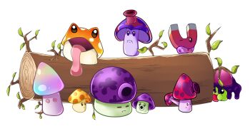 Rule 34 | :o, :t, = =, @ @, blush, blush stickers, cl2 (user grfc8222), closed eyes, closed mouth, commentary request, fume-shroom (plants vs. zombies), heart, highres, hypno-shroom (plants vs. zombies), leaf, long tongue, magnet, magnet-shroom (plants vs. zombies), mixed-language commentary, mushroom, no humans, on log, one eye closed, open mouth, perfume-shroom (plants vs. zombies), plants vs. zombies, plants vs. zombies 2, poison, puff-shroom (plants vs. zombies), shadow-shroom (plants vs. zombies), spiral-only eyes, spore-shroom (plants vs. zombies), sun-shroom (plants vs. zombies), toadstool (plants vs. zombies), tongue, tongue out, transparent background