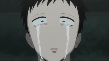 1boy 1girl animated child crying dark dress highres inui_sajuna obscured pink_eyes pink_hair scared side_ponytail sono_bisque_doll_wa_koi_wo_suru tagme video