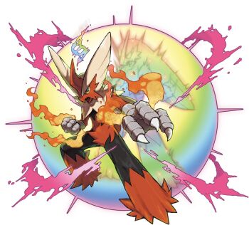 blaziken evolution gen_3_pokemon mega_pokemon nintendo official_art pokemon pokemon_(creature) tagme transformation
