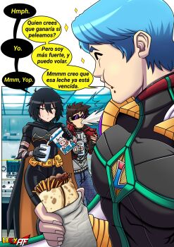 absurdres asian blood_rivals cassandra_cain chris_hollway_(blood_rivals) crossover dc_comics highres lazyaf valentman
