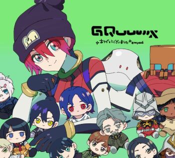 1girl amate_yuzuriha aqua_eyes beard bindi black_hair blonde_hair blue_eyes blue_hair blush bob_cut bodysuit breasts brown_eyes brown_hair challia_bull char_aznable character_doll closed_mouth colored_inner_hair comoli_harcourt conch_(gundam) dark-skinned_female dark_skin deux_murasame doll double_bun dress emya26 epaulettes facial_hair forehead freckles gates_capa gquuuuuux green_eyes green_hair gundam gundam_gquuuuuux hair_bun haro hat helmet holding holding_doll jacket kycilia_zabi lalah_sune long_hair long_sleeves looking_at_viewer mask mecha_pilot_suit military military_jacket military_uniform mole mole_under_eye mole_under_mouth mouth_mask multicolored_bodysuit multicolored_hair mustache necktie normal_suit_(gundam) nyaan_(gundam_gquuuuuux) open_mouth purple_hair red_eyes red_hair red_jacket science_fiction shiiko_sugai shirt short_hair shuji_ito smile tamaki_yuzuriha two-tone_hair white_hair white_shirt xavier_olivette yellow_eyes zeon