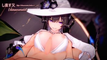 1boy 1girl 3d animated bead_necklace beads black_hair black_horns blinking blue_fire blush bouncing_breasts boy_on_top breasts breasts_out clothed_female_nude_male constance_(honkai:_star_rail) dress facepaint fire flame-tipped_tail flower from_above gauntlets gloves glowing glowing_eyes grabbing_another&#039;s_breast groping hair_between_eyes hat head_tilt honkai:_star_rail honkai_(series) horns huge_breasts indoors jewelry jiggle large_breasts large_hat long_hair long_sleeves looking_at_another looking_at_penis looking_down lying muscular muscular_male necklace nipples nude on_back on_table open_clothes open_dress paizuri penis plant purple_eyes raised_eyebrows seductive_gaze seductive_smile shinaosumata smile smug spread_legs straddling straddling_paizuri table tagme tail tail_raised video white_dress white_gloves white_hat