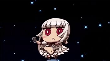 1girl altera_(fate) animated animated_gif card fate_(series) lowres navel star_(symbol) star_symbol_background