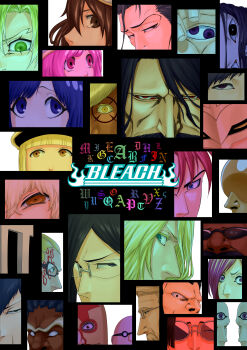 1other 5girls 6+boys absurdres alphabet as_nodt askin_nakk_le_vaar bambietta_basterbine bazz-b berenice_gabrielli bg9 black_background black_eyes black_hair bleach bleach:_sennen_kessen-hen bleachist blonde_hair blue_eyes blunt_bangs bright_pupils brothers brown_eyes brown_hair candice_catnipp cang_du close-up colored_eyelashes commentary_request copyright_name dark-skinned_male dark_skin driscoll_berci everyone extra_eyes eyelashes facial_hair gerard_valkyrie giselle_gewelle glasses green_eyes green_hair gremmy_thoumeaux highres ishida_uryuu james_(bleach) jerome_guizbatt jugram_haschwalth kubo_tite_(style) lille_barro liltotto_lamperd looking_at_viewer loyd_lloyd mask_de_masculine meninas_mcallon multiple_boys multiple_girls mustache nanana_najahkoop nianzol_weizol no_eyebrows nose official_style old old_man pepe_waccabrada pernida_parnkgjas pink_hair quilge_opie quincy_(bleach) red_eyes royd_lloyd shaz_domino siblings simple_background sternritter sunglasses tareme twins v-shaped_eyebrows white_background white_pupils wide-eyed yhwach