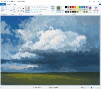art_program_in_frame christian_young commentary day horizon landscape microsoft_paint_(medium) microsoft_paint_(software) no_humans original outdoors painterly plain scenery screencap sky sky_focus