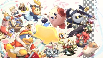 angry_scarfy bandana_waddle_dee bat_wings blue_cape bow cape cappy_(kirby) chariot_(kirby) chef_hat chef_kawasaki cherry_blossoms cloak daroach everyone exhaust_pipe fangs flying formula_star gooey_(kirby) hat highres hop_star jester_cap jet_star king_dedede kirby kirby_(series) kirby_air_ride kirby_air_riders knuckle_joe lalala_(kirby) lololo_(kirby) magolor marx_(kirby) mask meta_knight neo_star nintendo orange_bow paper_star_(kirby) racing red_cloak release_celebration rick_(kirby) rocket_star rocky_(kirby) scarfy shihy1oq0aqltwv starman_(kirby) susie_(kirby) swerve_star taranza tongue tongue_out turbo_star waddle_dee waddle_doo wagon_star warp_star wheelie_scooter wing_star wings