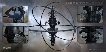 3d absurdres building cloud commentary company_logo company_name copyright_logo copyright_name data_site_(eve_online) dated electricity english_commentary eve_online glowing grid highres logo maya_(medium) no_humans official_art outdoors realistic science_fiction space_station ymir_jonsson