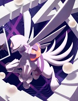 Rule 34 | absurdres, alternate form, black sclera, centauroid, closed mouth, colored sclera, commentary, ewokakukaede, gen 4 pokemon, highres, hooves, legendary pokemon, nintendo, no humans, palkia, palkia (origin), pokemon, pokemon (creature), pokemon focus, pokemon legends: arceus, red eyes, symbol-only commentary, tail, taur, wings