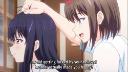 1boy 2girls animated anime_screenshot assisted_fellatio bisexual_female black_hair blindfold blush brother_and_sister brown_hair bullying censored chair closed_eyes cum cum_in_mouth ejaculation english_text erection fellatio fellatio_hold female_collaborator femdom forced forced_partners gag gagged gagged_male grabbing_another&#039;s_hair green_eyes hand_on_another&#039;s_head holding_another&#039;s_hair incest irrumatio long_hair mosaic_censoring multiple_girls oral penis penis_on_face pink_hair poro punching rape red_eyes red_hair school_uniform sexual_coaching short_hair siblings skirt sound subtitled testicle_grab thighhighs video violence yari_agari