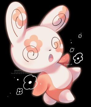 1other @_@ animal_focus flower full_body furry gen_3_pokemon highres iwasi_29 nintendo open_mouth pokemon pokemon_(creature) pokemon_focus solo spinda spiral-only_eyes tail