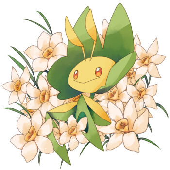 absurdres flower gen_5_pokemon highres leavanny nintendo no_humans pokemon pokemon_(creature) portrait yellow_eyes yu_(unleashedrage)