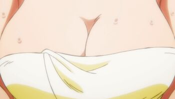 animated animated_gif anime_screenshot breast_focus breasts huge_breasts nami_(one_piece) one_piece towel towel_slip wet