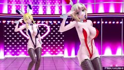 2girls 3d animal_ears animated artoria_pendragon_(lancer)_(fate) ass_shake audible_music bouncing_breasts breasts dancing fake_animal_ears fate/apocrypha fate/grand_order fate_(series) large_breasts mordred_(fate) mordred_(fate/apocrypha) multiple_girls playboy_bunny rabbit_ears rabbit_tail sound tagme video